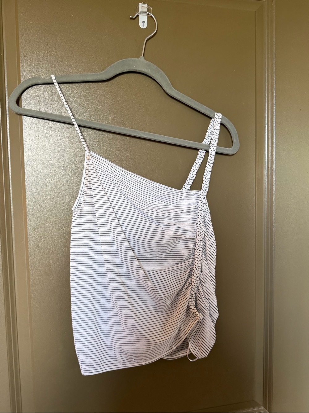 Zara Striped Asymmetrical Tank Top
